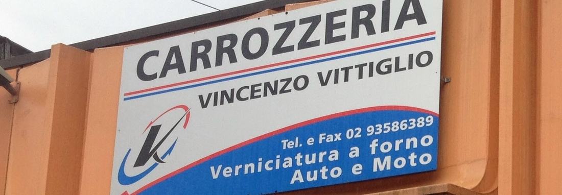 L'insegna della Carrozzeria Vincenzo Vittiglio: verniciatura a forno auto e moto